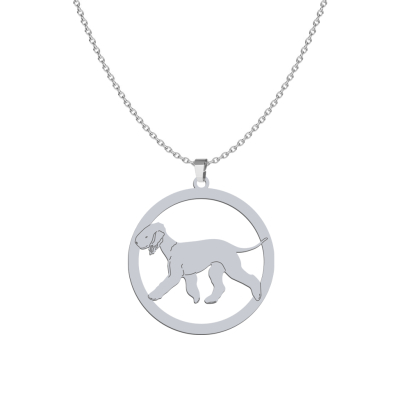Naszyjnik z psem Bedlington Terrier srebro - MEJK Jewellery
