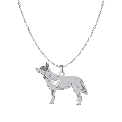 Naszyjnik z psem grawerem Australian Cattle Dog srebro - MEJK Jewellery