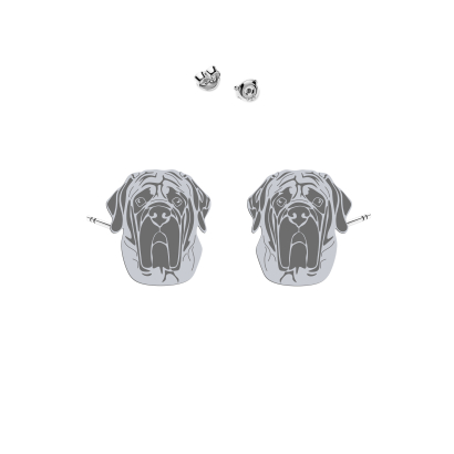Silver English Mastiff earrings - MEJK Jewellery