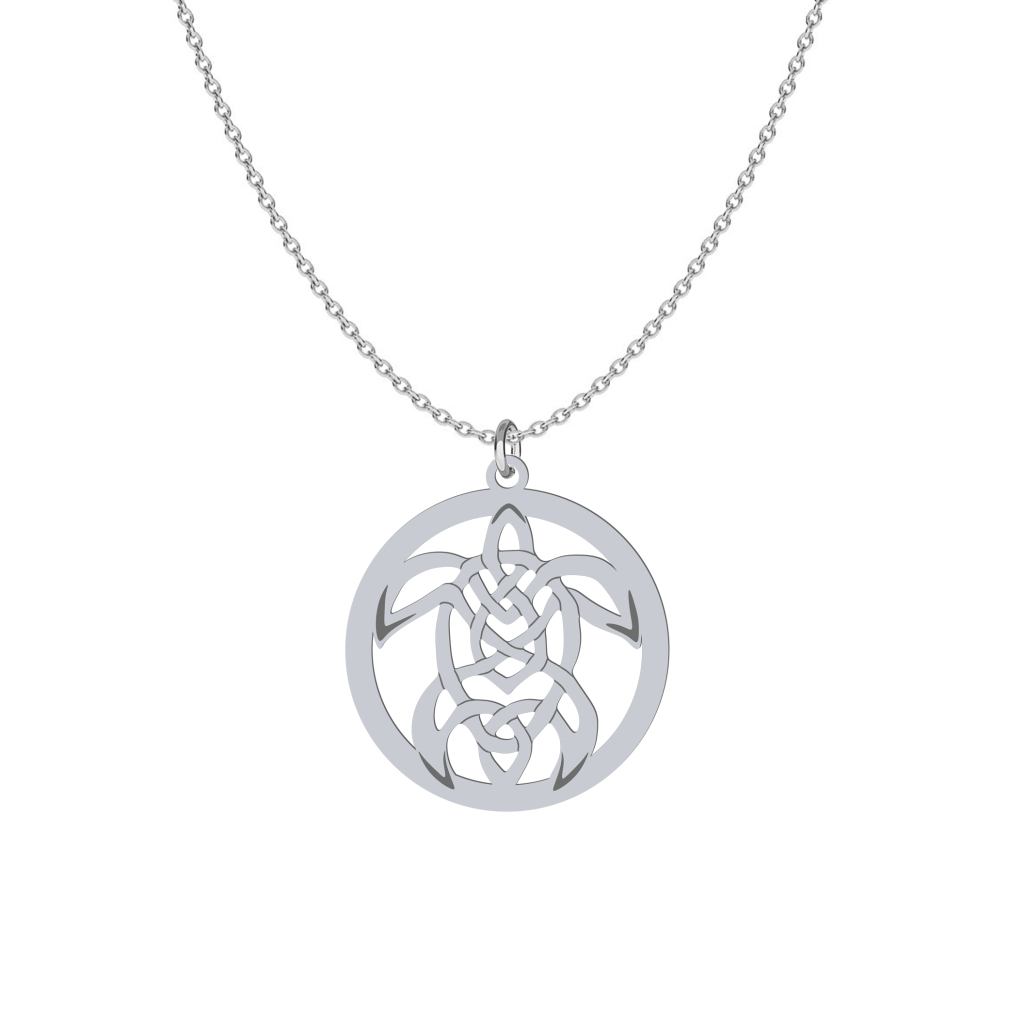 Naszyjnik Srebrny z Żółwiem Ażurowym Żółw - MEJK Jewellery