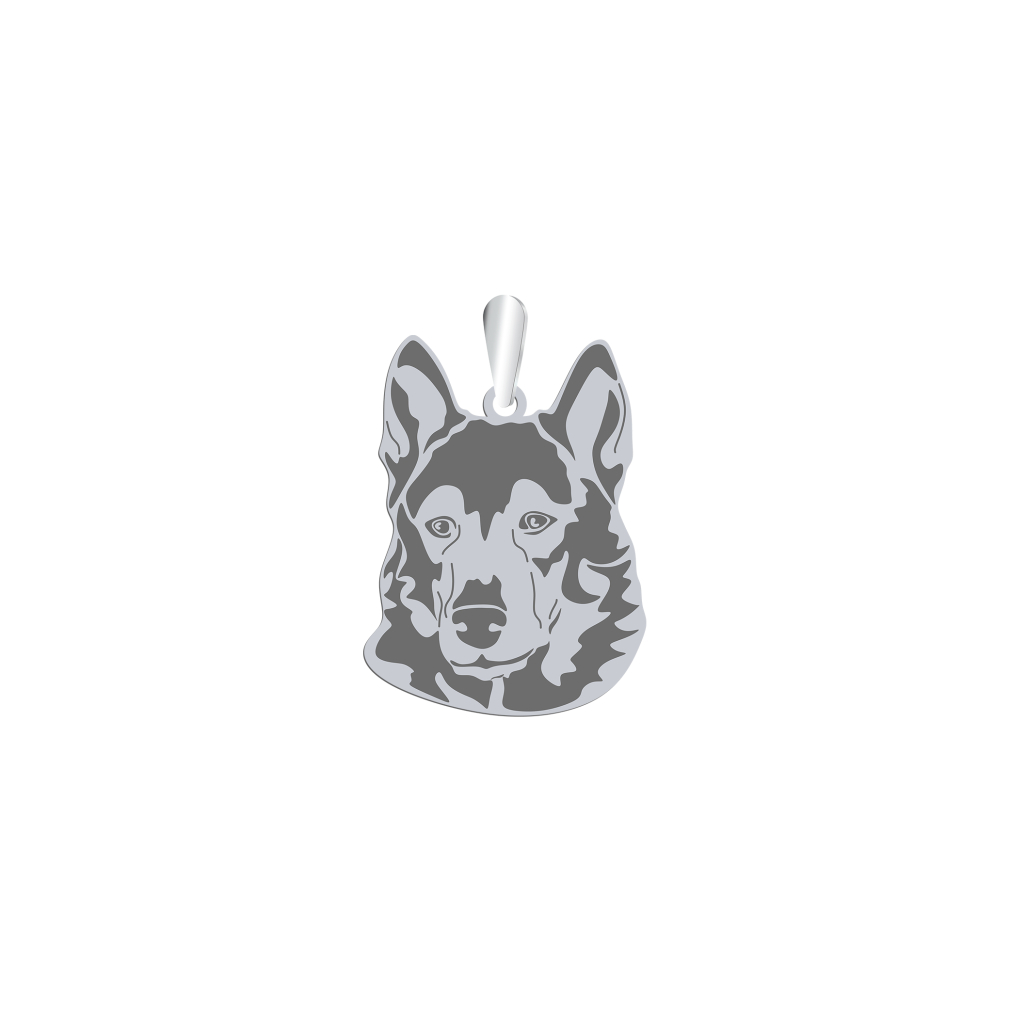 Silver West Siberian Laika engraved pendant - MEJK Jewellery
