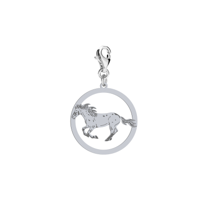 Silver Appaloosa Horse charms, FREE ENGRAVING - MEJK Jewellery