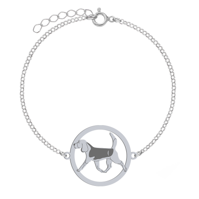 Bransoletka Beagle srebro  pozłacane GRAWER GRATIS - MEJK Jewellery
