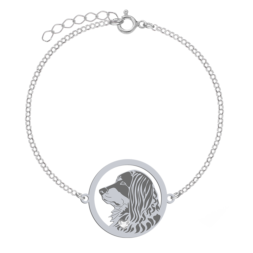 Silver Hovawart engraved bracelet - MEJK Jewellery