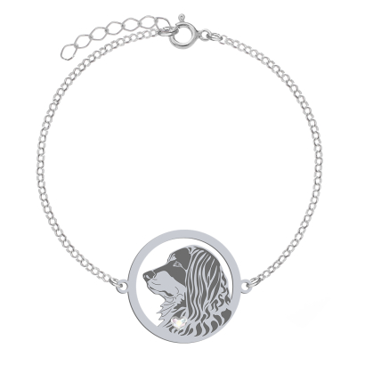 Silver Hovawart engraved bracelet - MEJK Jewellery