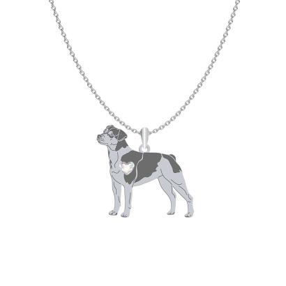Naszyjnik z psem grawerem Brazilian Terrier srebro - MEJK Jewellery