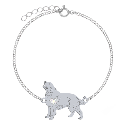 Silver Tatra Shepherd Dog bracelet, FREE ENGRAVING - MEJK Jewellery