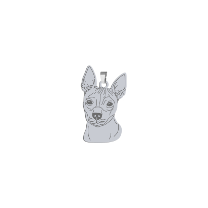 Silver American Hairless Terrier engraved pendant - MEJK Jewellery