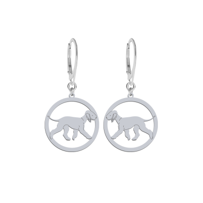Silver Bedlington Terrier earrings - MEJK Jewellery