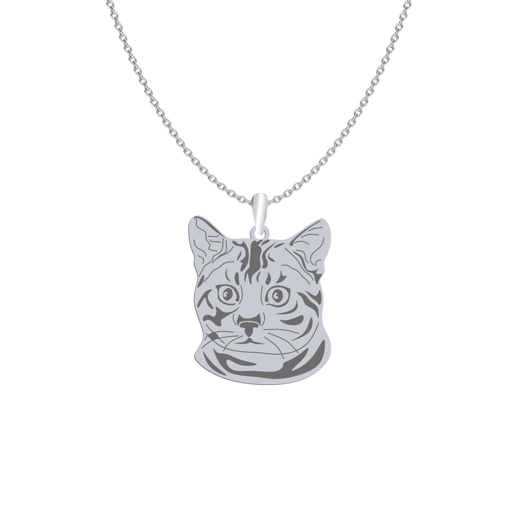 Silver Bengal Cat necklace, FREE ENGRAVING - MEJK Jewellery