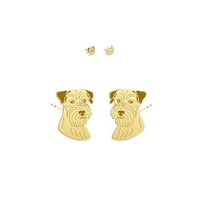 Kolczyki ze srebra pozłacanego Jack Russell Terrier Szorstkowłosy - MEJK Jewellery