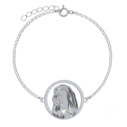 Silver Bearded Collie bracelet - MEJK Jewellery