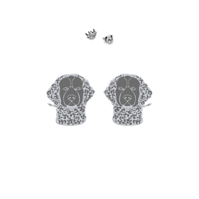 Silver Curly Coated Retriever earrings - MEJK Jewellery
