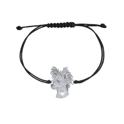 Silver Russian Toy string bracelet with a heart, FREE ENGRAVING - MEJK Jewellery