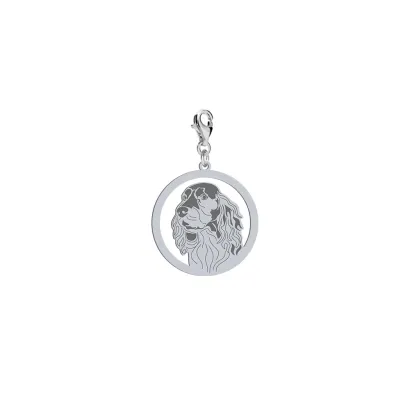 Silver Polish Hunting Spaniel charms, FREE ENGRAVING - MEJK Jewellery
