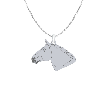 Silver Belgian Horse necklace, FREE ENGRAVING - MEJK Jewellery