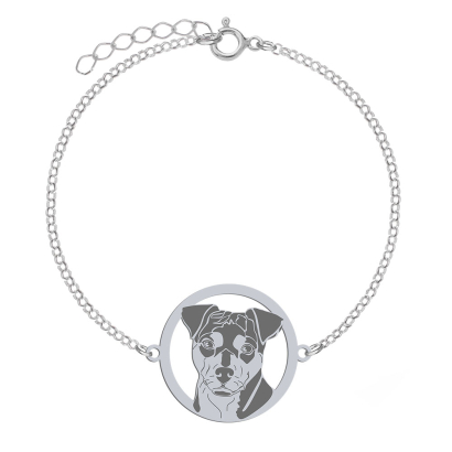 Silver Brazilian Terrier engraved bracelet - MEJK Jewellery