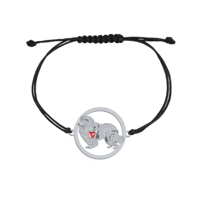 Silver Rough Collie string bracelet, FREE ENGRAVING - MEJK Jewellery