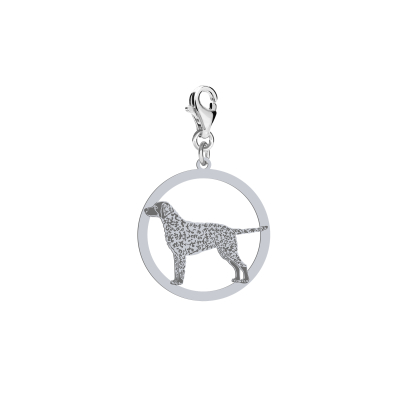 Silver Curly Coated Retriever charms, FREE ENGRAVING - MEJK Jewellery