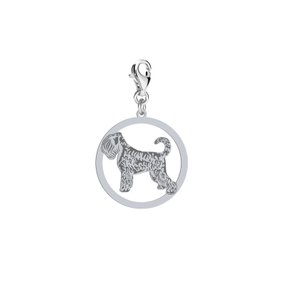 Silver Black Russian Terrier charms, FREE ENGRAVING - MEJK Jewellery
