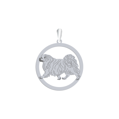 Silver Tibetan Spaniel engraved pendant - MEJK Jewellery