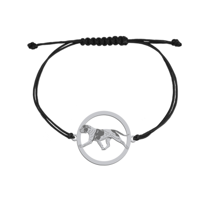 American Bulldog Armband mit Schnur KOSTENLOSE GRAVUR- MEJK Jewellery
