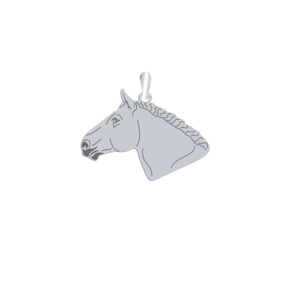Silver Belgian Horse pendant, FREE ENGRAVING - MEJK Jewellery