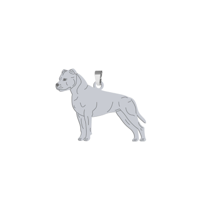 Zawieszka Amstaff American Staffordshire Terrier srebro GRAWER GRATIS - MEJK Jewellery