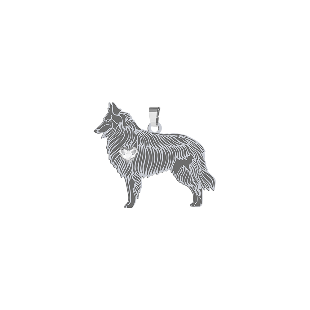 Silver Belgian Shepherd pendant, FREE ENGRAVING - MEJK Jewellery