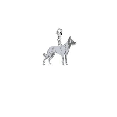 Silver Malinois charms, FREE ENGRAVING - MEJK Jewellery