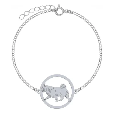 Silver Chow chow Soft engraved bracelet - MEJK Jewellery