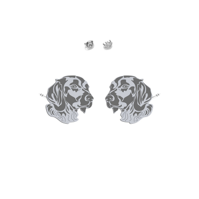 Silver Small Münsterländer earrings - MEJK Jewellery