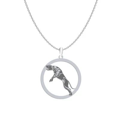 Silver Bandog engraved necklace - MEJK Jewellery