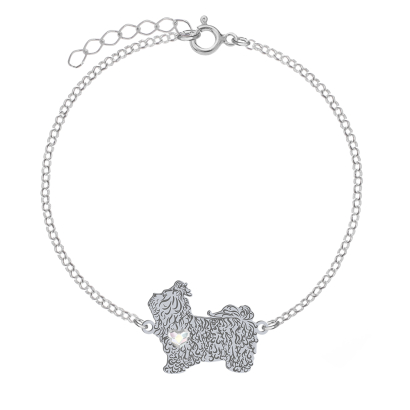 Silver Russian Tsvetnaya Bolonka engraved bracelet - MEJK Jewellery