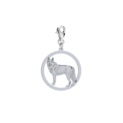 Charms z psem Czechoslovakian Wolfdog srebro GRAWER GRATIS - MEJK Jewellery