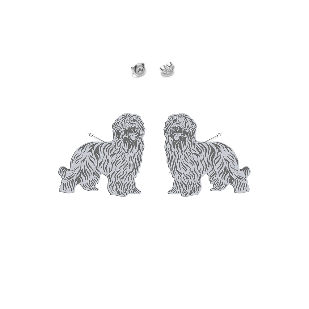 Kolczyki z psem Briard srebro- MEJK Jewellery