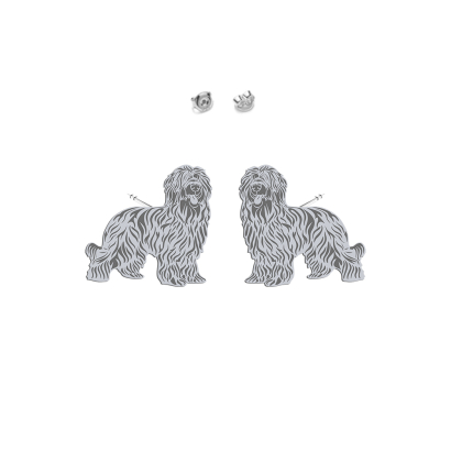 Kolczyki z psem Briard srebro- MEJK Jewellery