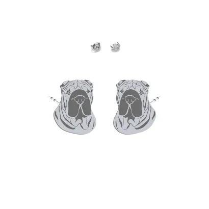 Silver Shar Pei earrings - MEJK Jewellery