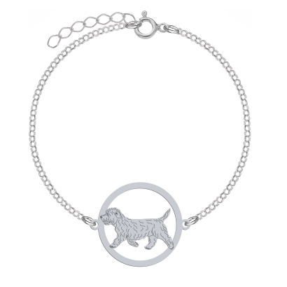 Silver Irish glen of imaal terrier engraved bracelet - MEJK Jewellery