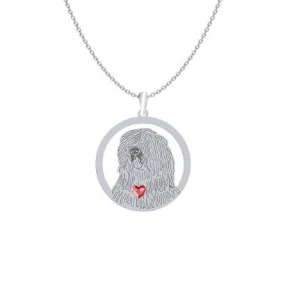 Silver Hungarian Komondor engraved necklace - MEJK Jewellery