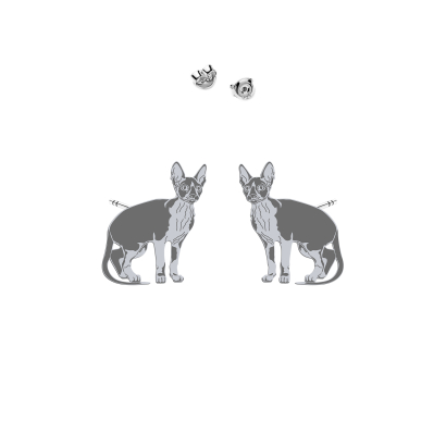 Silver Cornish Rex Cat earrings - MEJK Jewellery