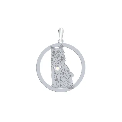 Silver Aphrodite Cat pendant, FREE ENGRAVING - MEJK Jewellery
