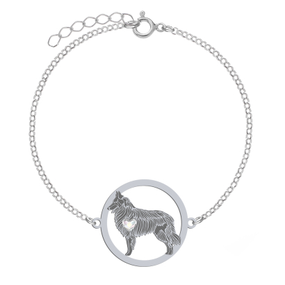Silver Groenendael bracelet, FREE ENGRAVING - MEJK Jewellery
