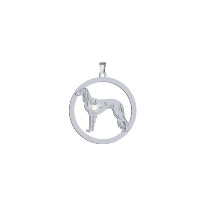 Silver Saluki pendant, FREE ENGRAVING - MEJK Jewellery
