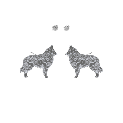 Kolczyki z psem Owczarkiem Belgijskim srebro - MEJK Jewellery