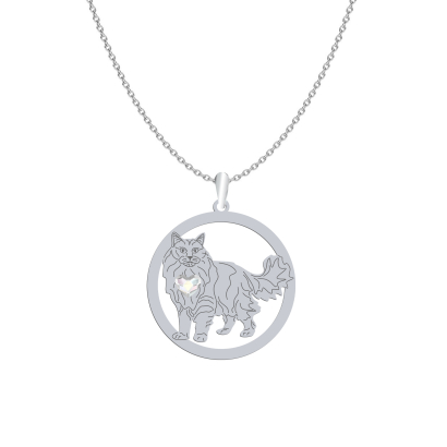 Silver Aphrodite Cat necklace, FREE ENGRAVING - MEJK Jewellery