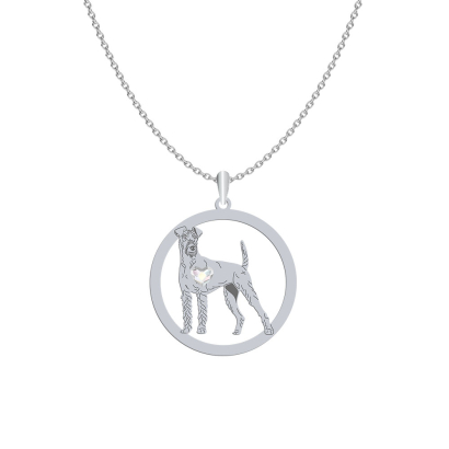 Naszyjnik z grawerem psem Irish Terrier srebro - MEJK Jewellery