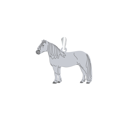 Silver Haflinger Horse pendant, FREE ENGRAVING - MEJK Jewellery