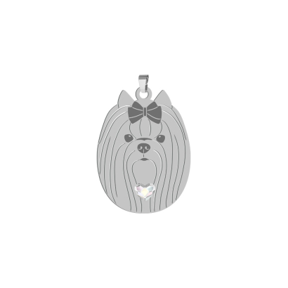 Silver Yorkshire Terrier engraved pendant - MEJK Jewellery