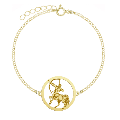 Pozłacana Bransoletka z Centaurem GRAWER GRATIS - MEJK Jewellery